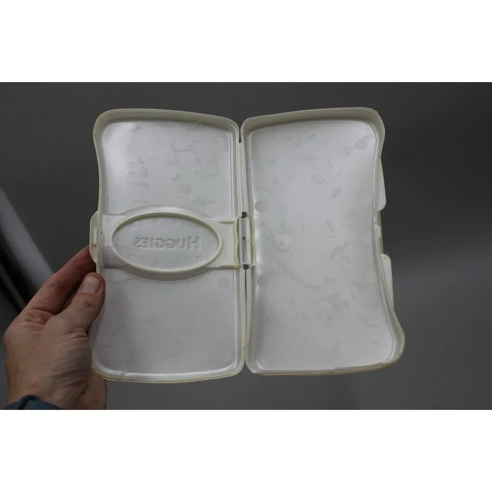 READ! Huggies Baby Diaper Wipes Travel Size Case Empty Container Diaper Bag RARE